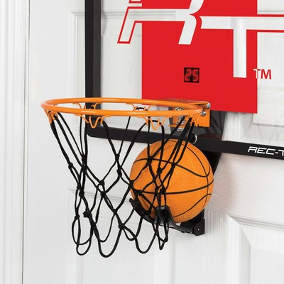 Rec-Tek Deluxe Over The Door Basketball Hoop Game for Kids - Features Built-I...