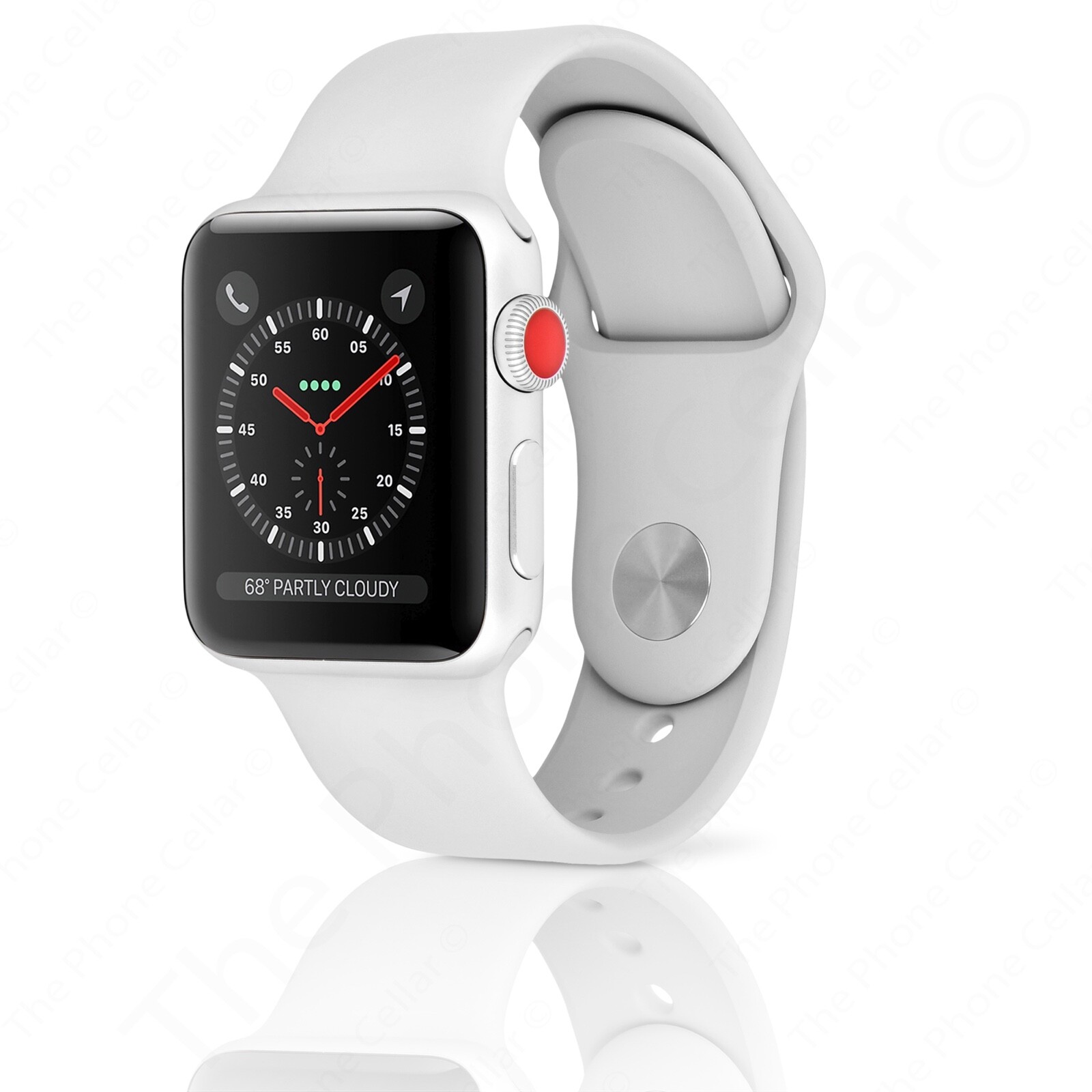 Apple Watch Series 3 38mm Silver Aluminum Case White Sport Band GPS LTE Cellular 190198803870 | eBay