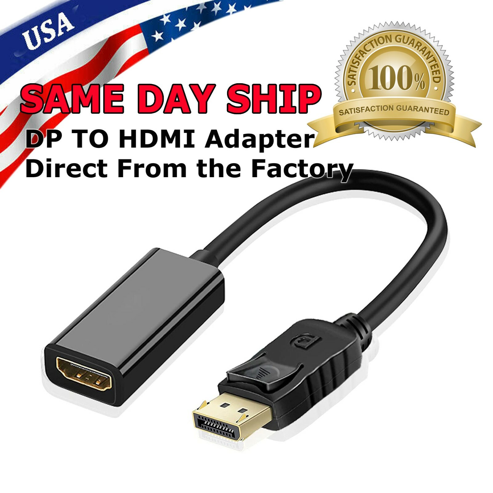 Adapter for Display Port to HDMI Male 