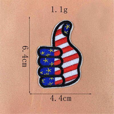 american us flag thumbs up 1.6''X2.4'' Embroidered Iron on patch 2991