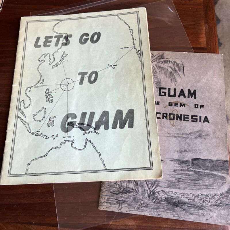 1950s Guam Booklets Brochures Cold War Post War Map Military Marinaras