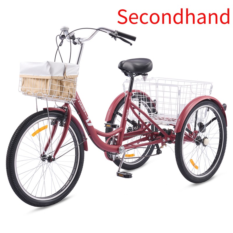 Secondhand 26" Adult Tricycle Bike with 7 Speed Gear Front&R