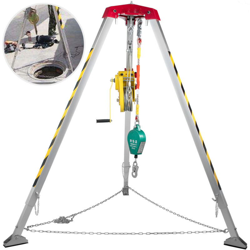 Confined Space Tripod Safety Tripod with 2600lbs Winch Rescue Tripod 8ft Legs