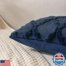 Cozoomy Set of 2 Navy Blue Morrocan Decorative Pillow Covers 16x16 Inch Fluffy Boho Throw Pillow Covers for Bed Couch Sofa Living Room Soft Plush Cushion Cases