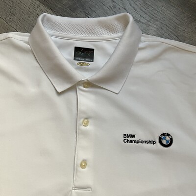 Greg Norman White Play Dry Polo Shirt XL BMW Championship