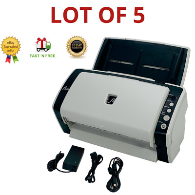 LOT OF 5 Fujitsu FI-6130 Duplex Document Color Scanner NEW Trays with AC Adapter