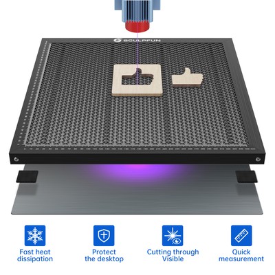 SCULPFUN Laser Cutting Honeycomb Working Table 400x400mm Highstrength Steel T8O6