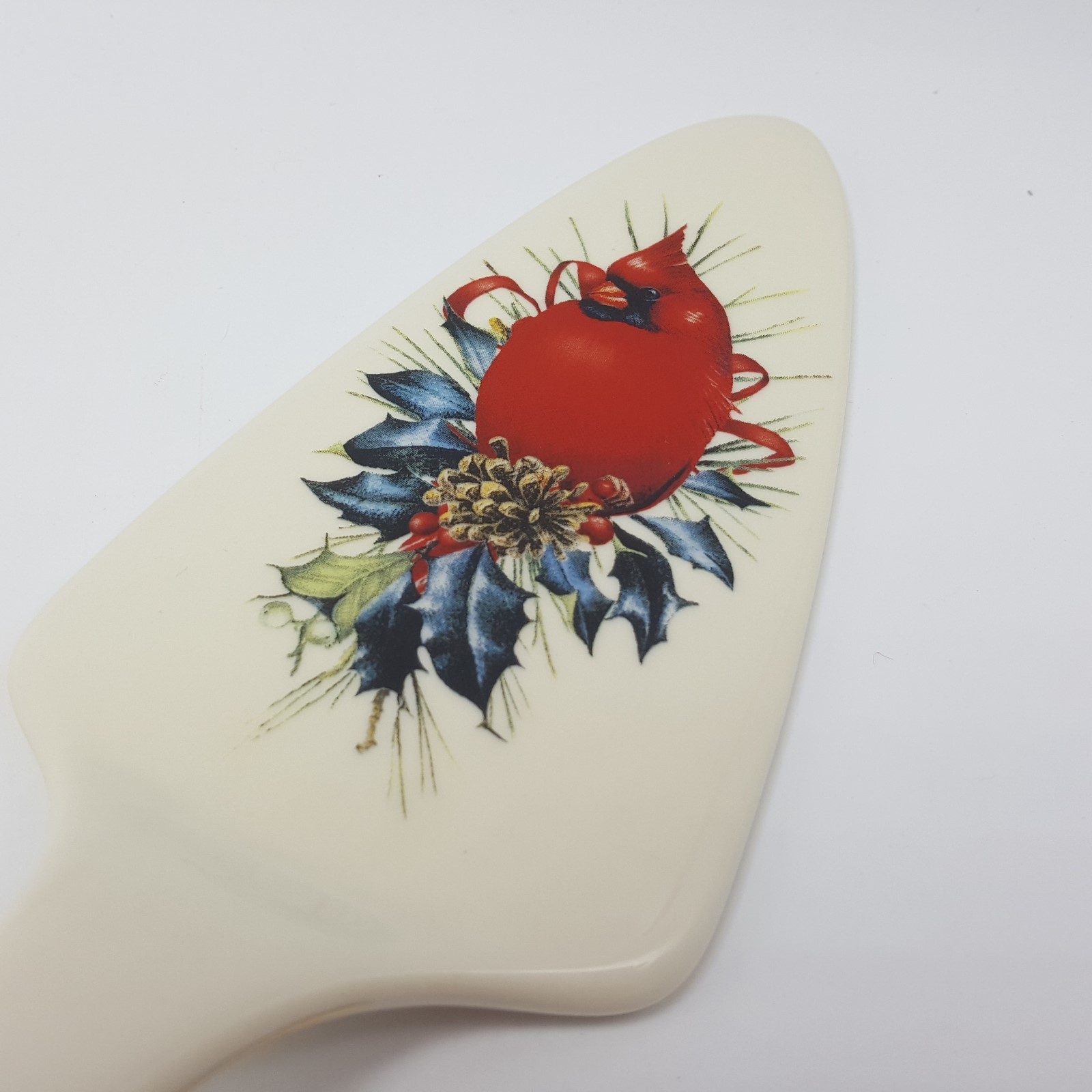 Lenox Winter Greetings cardinal Pie Server Ceramic Holiday Christmas