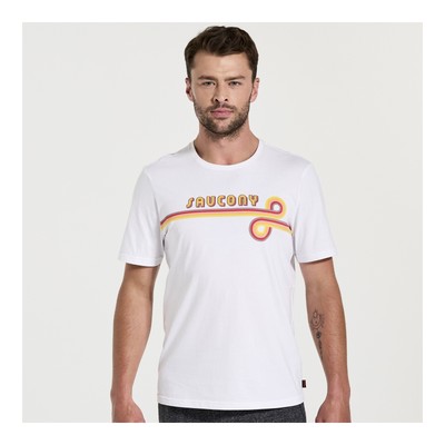 

Мужская футболка Saucony Rested White  Apparel, Белый