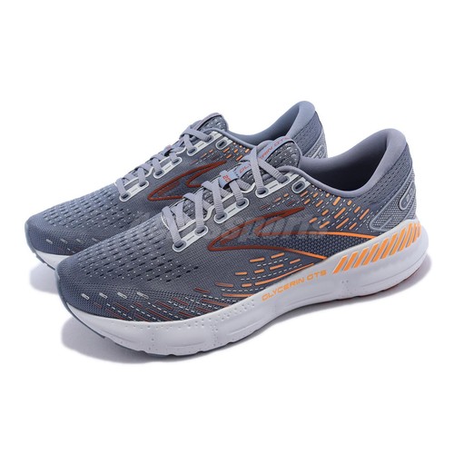 

Brooks Glycerin GTS 20 Grey Chili Oil Orange Men Running Sports 1103831D-034, Серый, Glycerin Gts 20