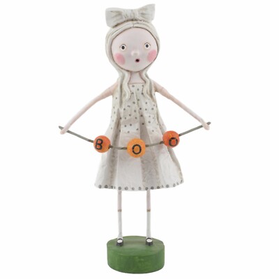 Lori Mitchell Ghoulie Girl White Ghost Girl Halloween Figurine Folk Art Figure