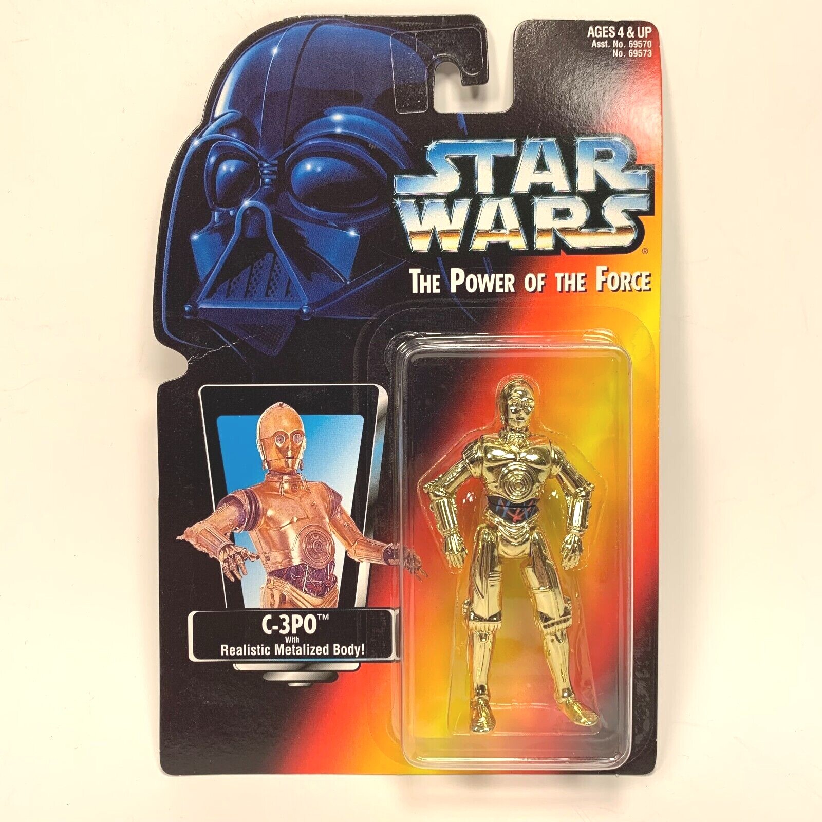 Kenner Star Wars Force Power the of C-3PO POTF Figure Action Red 