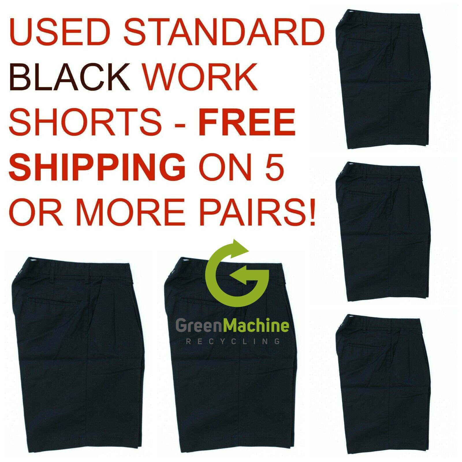 Used Uniform Work Shorts Cintas, Redkap, Unifirst, G&K, Dickies and