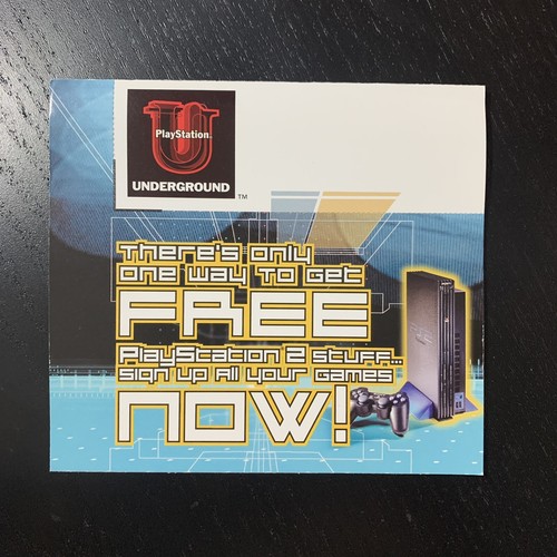 Playstation Underground Game Registration Form Collectible Rare Insert Vtg Ps2 Ebay