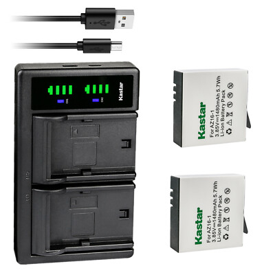 Kastar Battery LTD2 USB Charger for Xiaomi YI AZ16-1 AZ16-2 & Xiaomi YI 360 VR