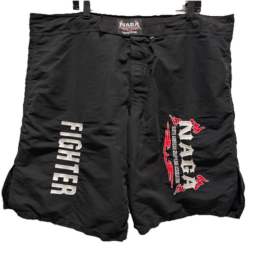 CALLEJERAポロ　size1 MMA Grappling Shorts NAGA Brand Black Sz 44 Logo Fighter