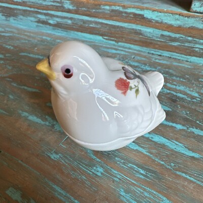 Vintage TAKAHASHI San Francisco Porcelain Candle Trinket Box Dew Hand Decorated