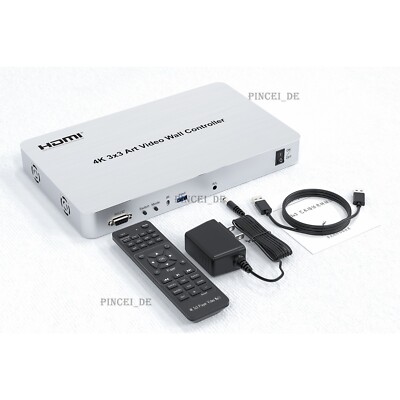 4K 3x3 Video Wall Controller Support 3840x2160 HDMI USB3.0 for 64-Bit Win 10