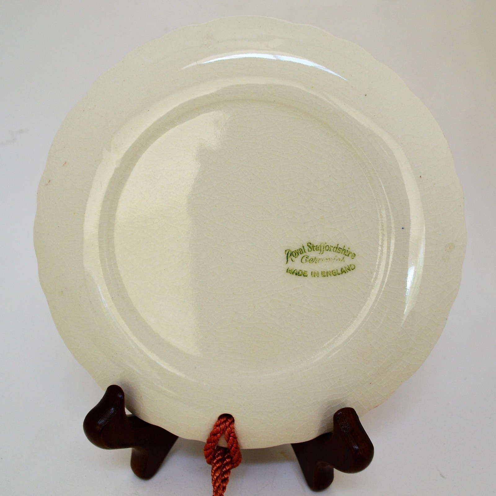 Vintage Royal Staffordshire Wall Plate Cottage of Content Red England