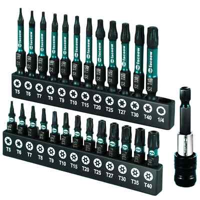 Torx Bit Set(T5-T40) 26 Pack Security Torx Bits Set with Magnetic Tips...