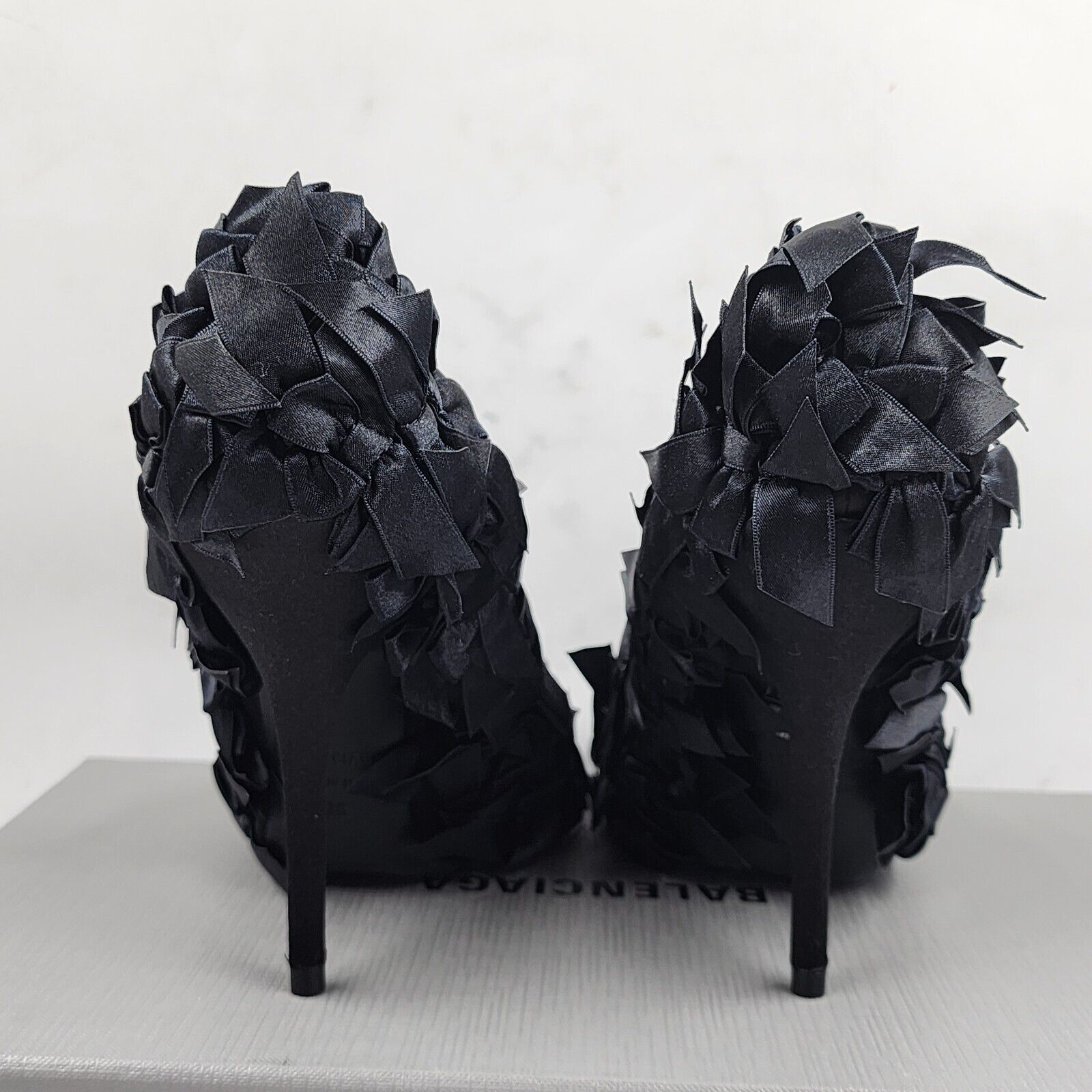 Balenciaga Marie Allover Bow Pumps Women's 36/6US Black Pointed Toe Slip On - Picture 4 of 15