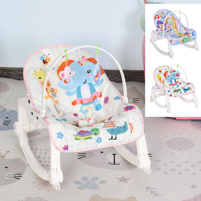 HOMCOM Babywippe Babywiege vibrierende Schaukelwippe mit Musik