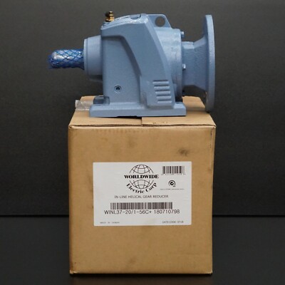 Worldwide Electric WINL37-20/1-56C Helical Inline Speed Reducer, 56C, 20:1 Ratio