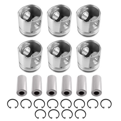 Set of 6 Piston Rings + PISTON PIN Cummins Fits For 2004-2007 Dodge Ram 5.9L 24v
