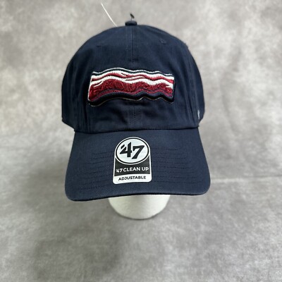  47 Brand MiLB Lehigh Valley Iron Pigs Bacon Logo Clean Up Hat Cap Adjustable