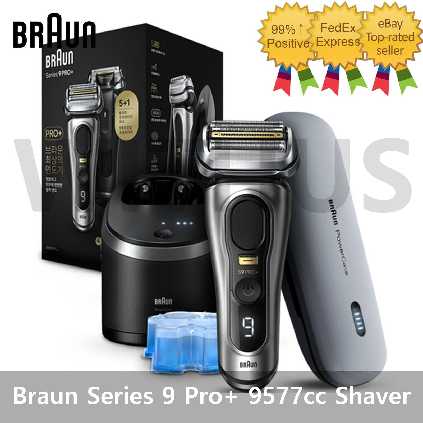 Braun Series 9 Pro+ 9577cc Electric Shaver with PowerCase Braun Series 9 Pro+ 9577cc Electric Shaver with PowerCase
