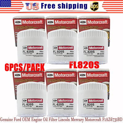Ford OEM Engine Oil Filter Lincoln Mercury Motorcraft FL820S F1AZ6731BD Set Of 6
