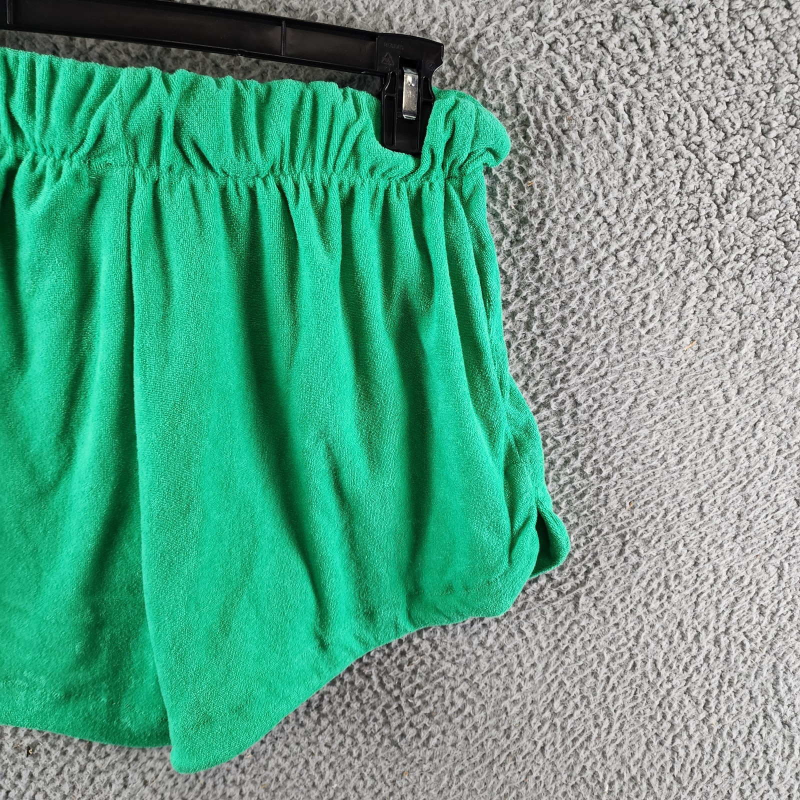 Elan Elastic Waistband Swim Cover Up Shorts Women's S Green Bright Solid Pull On - Picture 18 of 19