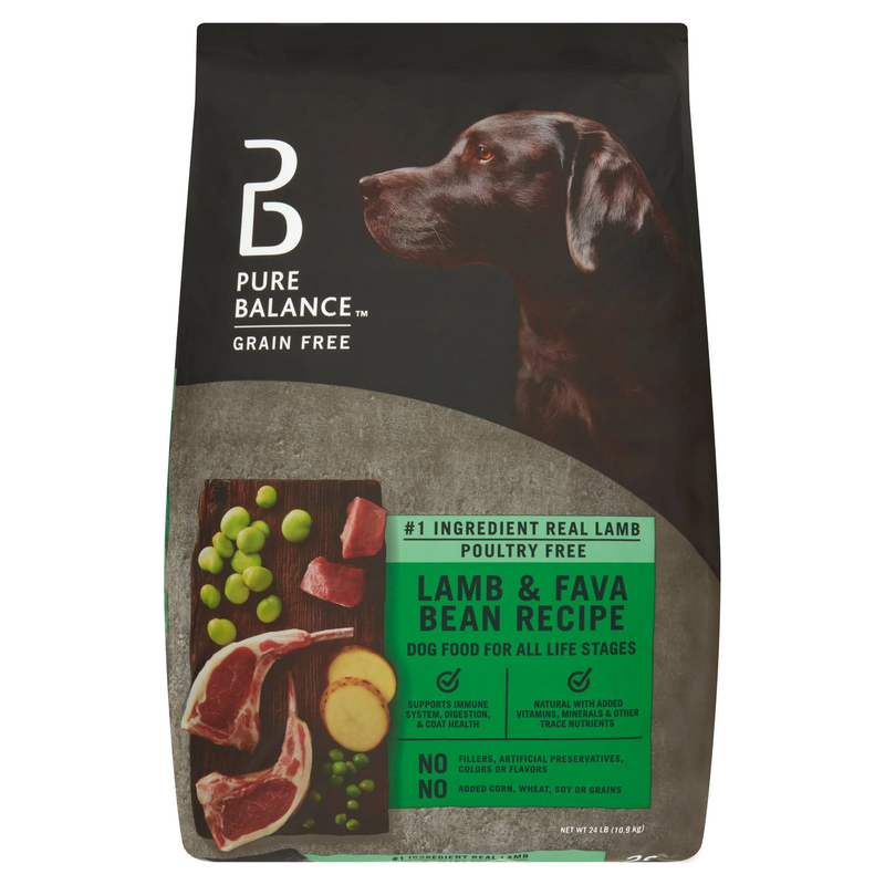 Lamb & Fava Bean Recipe Dry Dog Food, Grain-Free, 24 Lbs