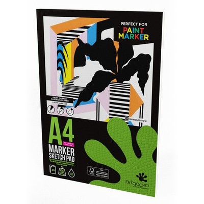 Artgecko Pro Marker Pad A4-30 Sheets 250gsm White Smooth Paper Marker A4