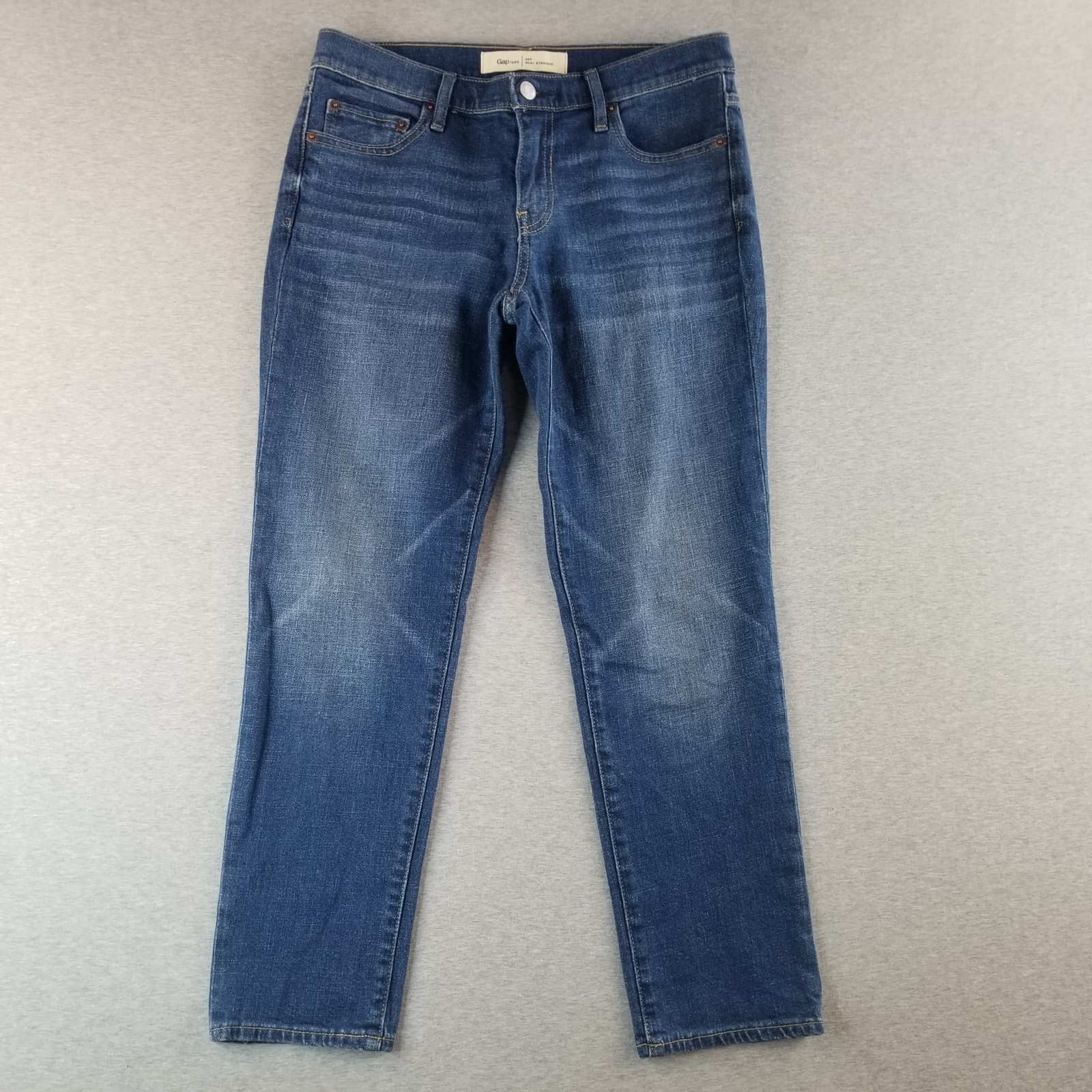 Gap Jeans Women's Sz 7p Blue Wash Straight Normcore Softwash