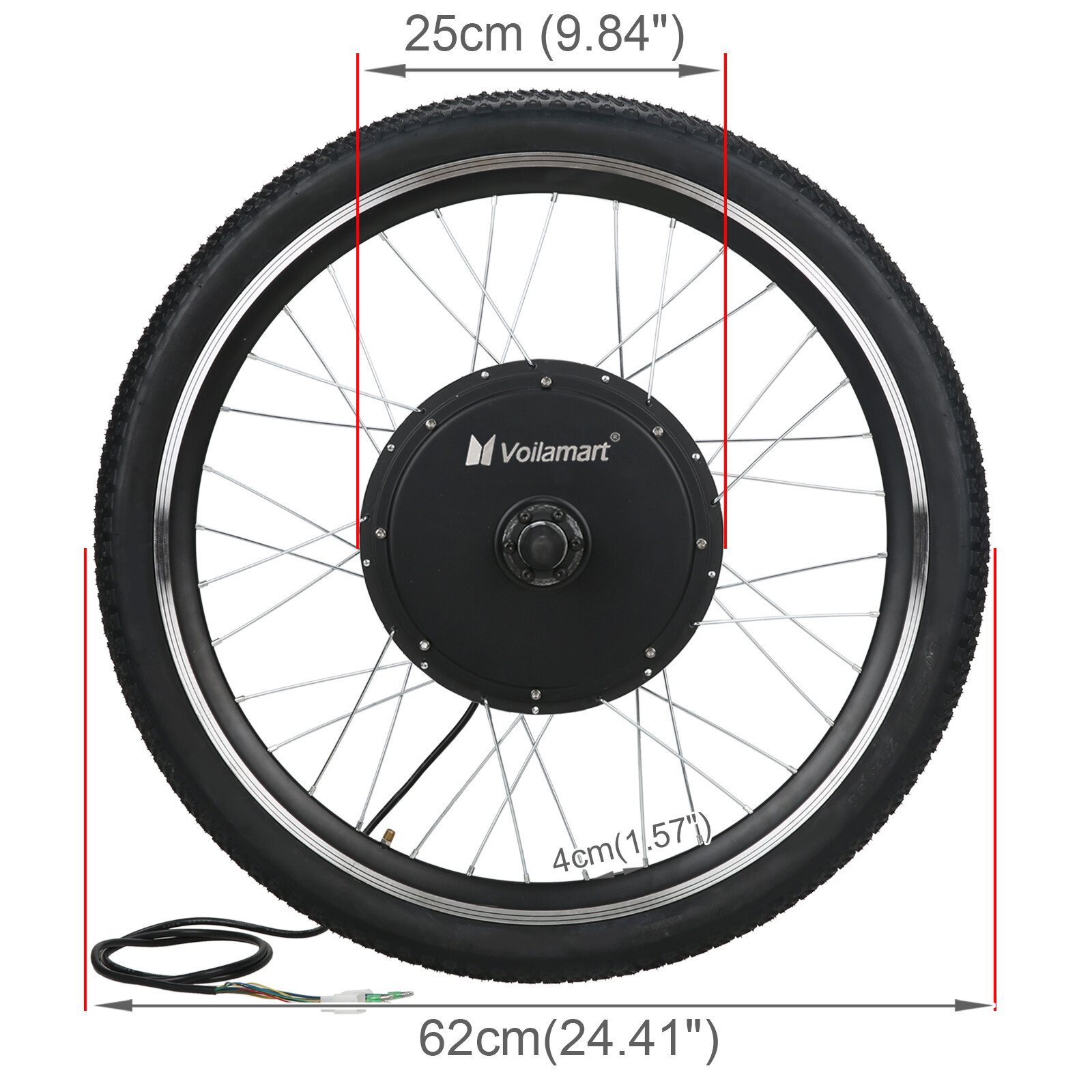 Voilamart Electric Bike Bicycle Motor Conversion Kit Rear/Front Wheel Motor Hub