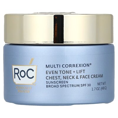Multi Correxion , Even Tone + Lift, Chest, Neck & Face Cream, Sunscreen, SPF 30,
