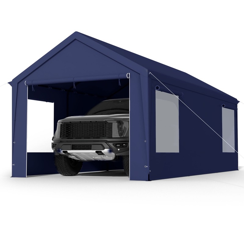 Heavy Duty Canopy Garage Tent Car Carport Shelter Steel Outdoor Storage 12x20ft