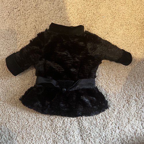 American Girl Doll Rebecca's Black Plush Winter Coat - Retired