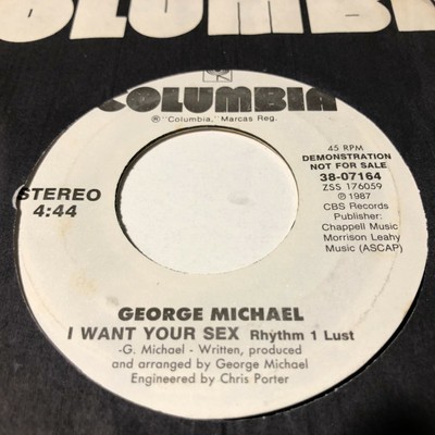 KB051 45RPM George Michael I Want Your Sex / same flip Columbia 07164 promo NM