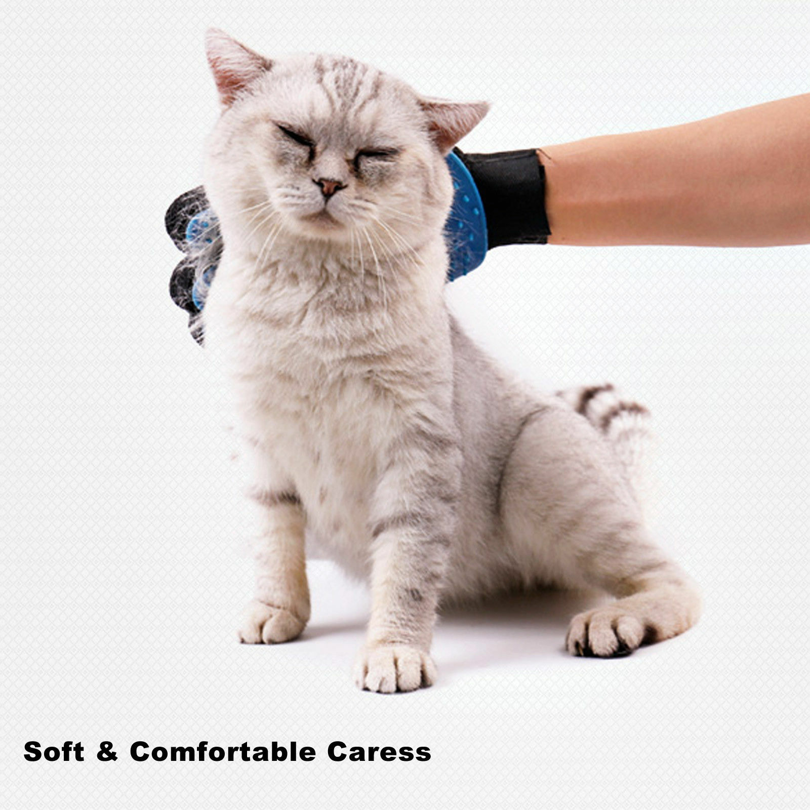 NEW TrueTouch Pet Dog&Cat Hair Removal Deshedding Brush Glove Massage GBU USA SL