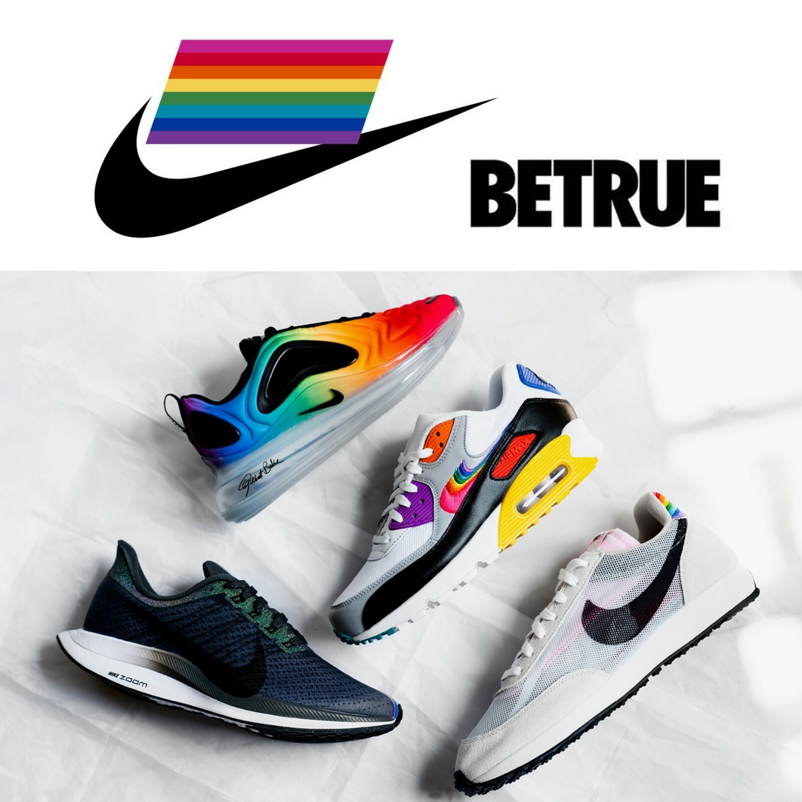 NIke BETRUE 2019 LGBT Rainbow Air Tailwind 79 Max 90 720 Zoom Pegasus 35 Turbo | eBay
