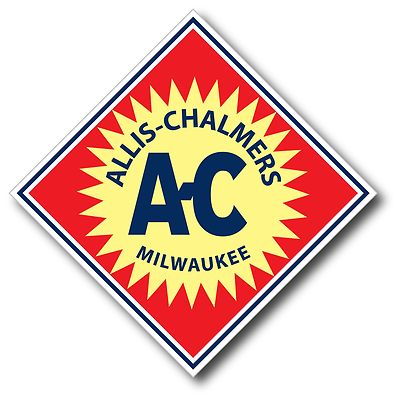 Allis Chalmers Vintage Logo Decal 5X5'' Repro Milwaukee Tractor Sticker YETI yeti