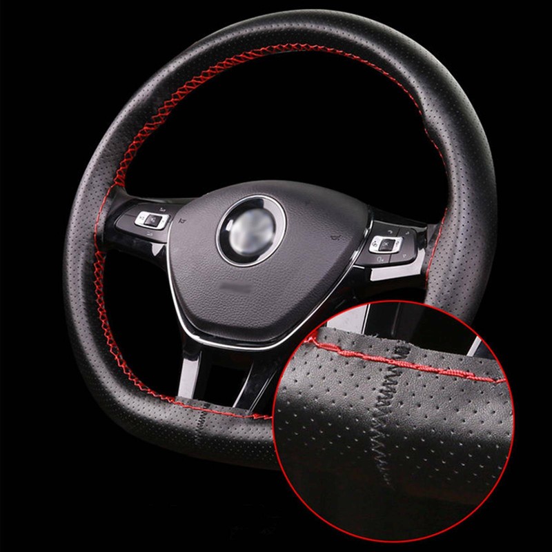 Auto Lenkradbezug, Lenkradschoner, Lenkradhülle 37-38cm zum Schnüren