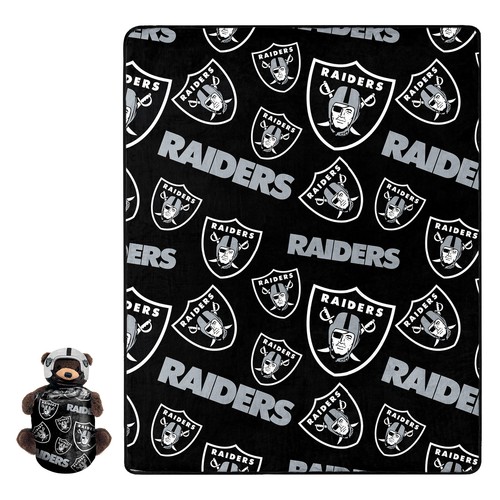 Плюшевый комбинезон для медведей Northwest NFL Las Vegas Raiders с шелковым пледом на ощупь