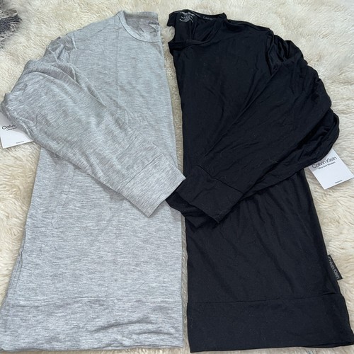 1 Calvin Klein ultra soft modern modal lounge sleepwear long sleeve shirt NM2234