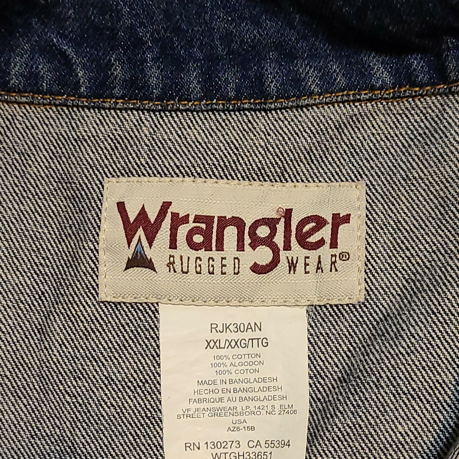Unlined Denim Jacket Coat RJK30AN Size 