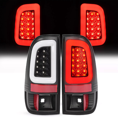 Black LED Tube Tail Lights Lamps For Ford F250 F350 F450 SD SuperDuty 2008-2016