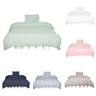 PiccoCasa Duvet Cover Set Soft Washed Mircrofiber Bedding Set Twin Size