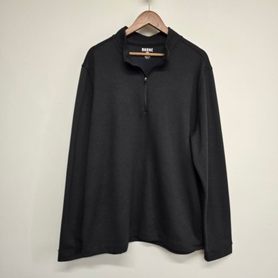 Rhone Commuter 1/4 Zip Pullover Mens XXL Black Performance Knit Minimalist